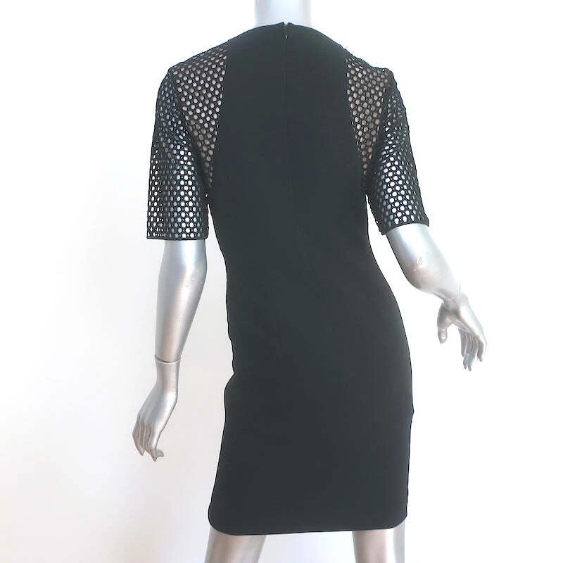 Vestido Stella McCartney April Illusion preto malha e crepe tamanho 42 - Imagem 4 de 4