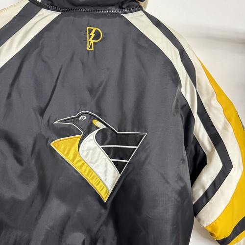 90s Pittsburgh Penguins NHL Pro Player Jacket Size XL - Picture 11 of 13