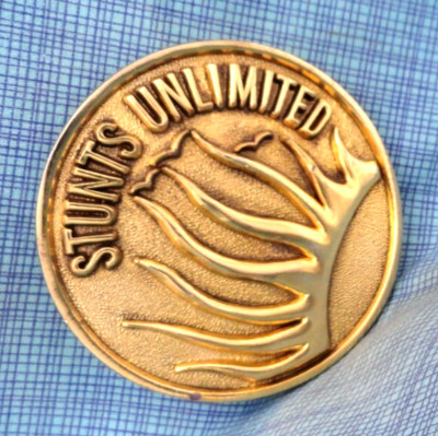 Stunts Unlimited Belt Buckle Hollywood Movie Stuntman Vtg 70s Etc Ent    .GMP205