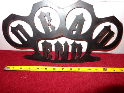 14 x 7 in DEAD END ADVERTISING SIGN HEAVY CUT METAL  ART - VERY UNIQUE - Z 480