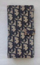 CHRISTIAN DIOR Vintage Blue Monogram Canvas Cosmetic Brush Case