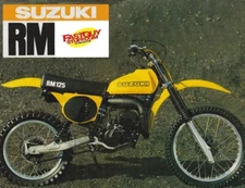 1978 Suzuki RM tank sticker decal set 125 250 400 AHRMA Factory Works RN RH RA