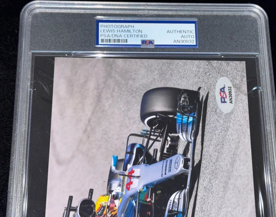 Lewis Hamilton "7x F1 Champion Grand Prix GOAT" Signed Photo Auto Card PSA w/LOA - Image 2 of 4