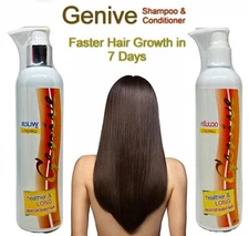 GENIVE Shampoo & Conditioner Long Hair Fast Growth 3X FASTER Lengthen & Longer