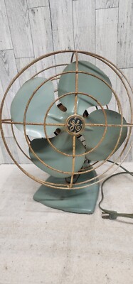 Vintage GE General Electric 2 Speed Oscillating Fan F15S125 Teal