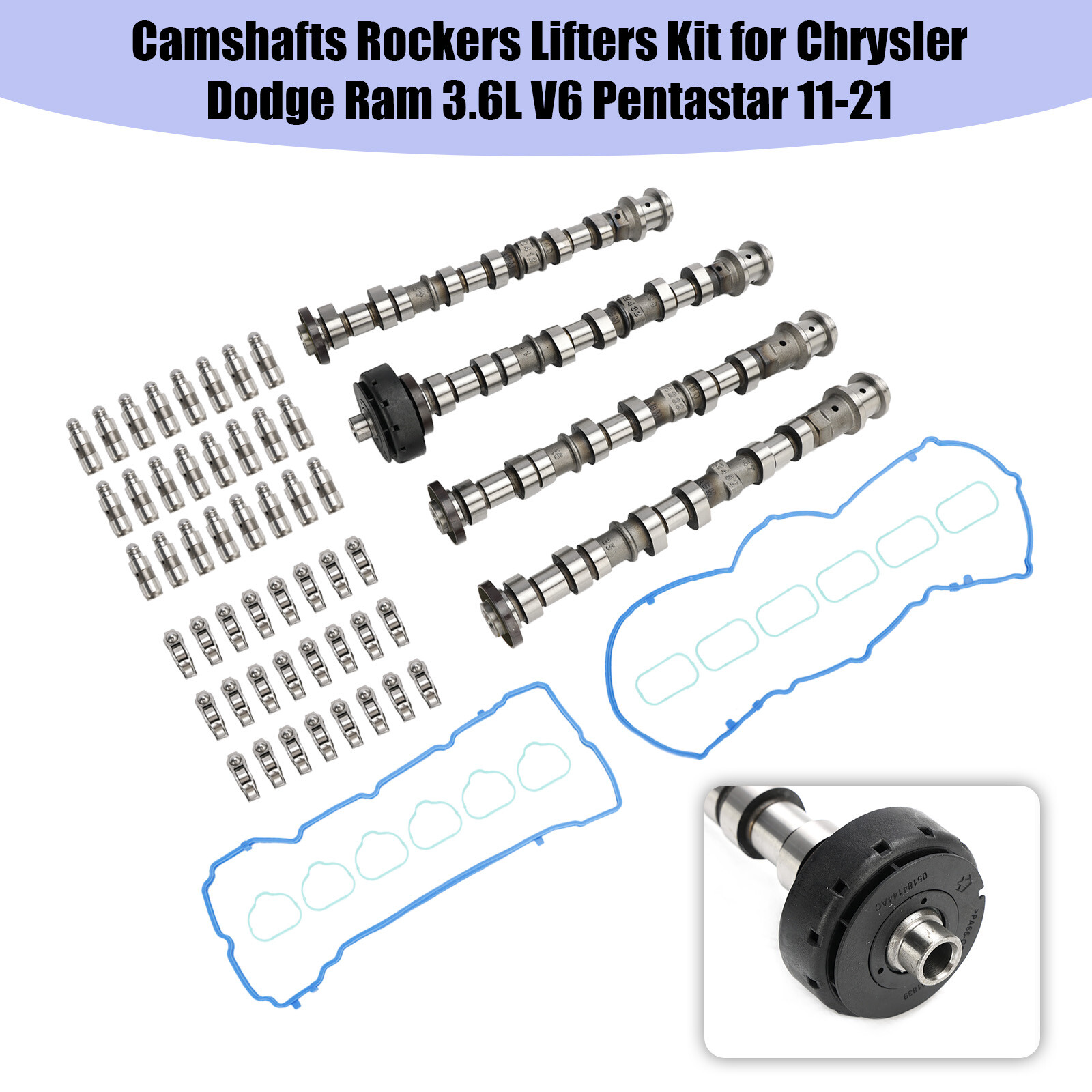 High-Performance Camshaft Rockers Lifters Kit for Chrysler Dodge Ram 3.6L V6 Pentastar 2011-2021