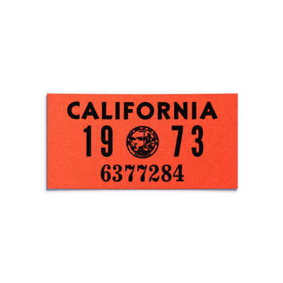 1973 California License Plate Year Sticker - YOM - CA DMV Registration Tab
