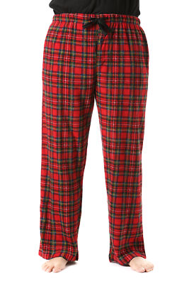 followme Microfleece Men's Buffalo Plaid Pajama Pants with Pockets