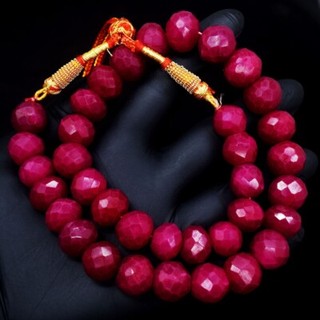 Awesome Massive Faceted Red Ruby 665.00 Cts Beaded Necklace Jewelry VK 15 E632