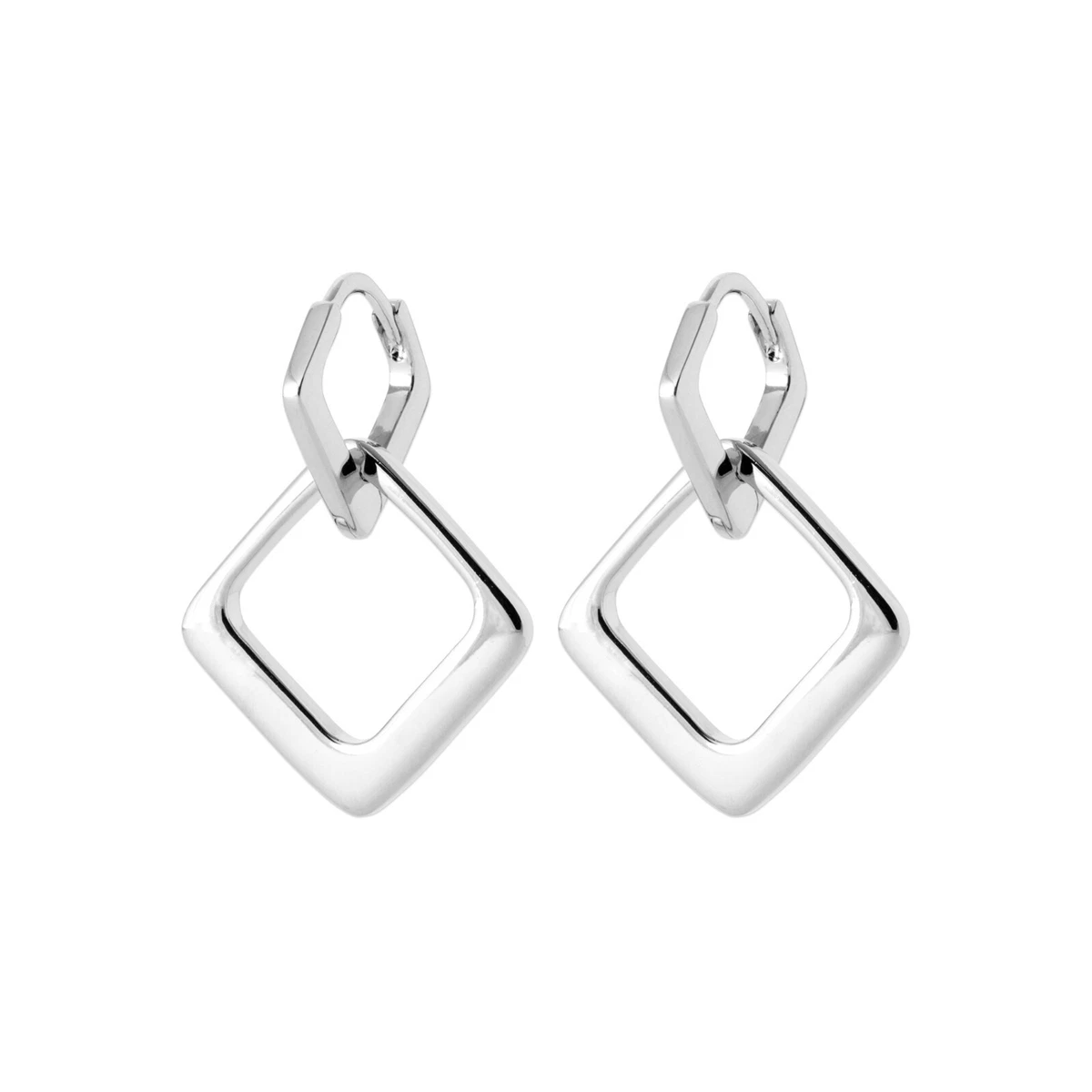 Orecchini Donna In Argento Sterling 925 - Design Saetta Con Bagno Rodio - Gioiello Artigianale Spagnolo