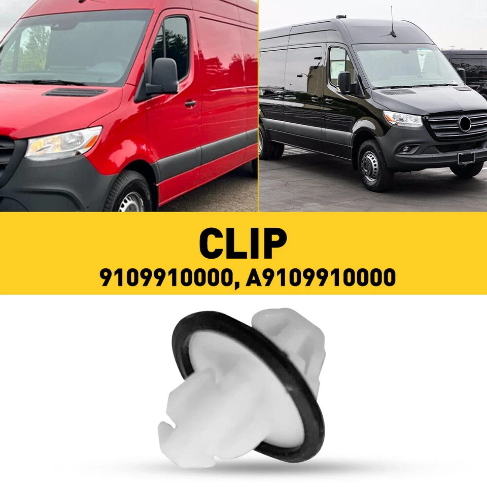 9109910000 Body Side Trim Moulding Clips*50 For 2019-2022 Mercedes Benz Sprinter - Image 2 of 4