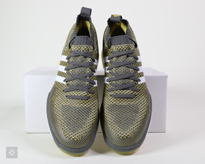 Adidas Tour360 Knit Core Grey Yellow White Boost Golf Shoes Mens