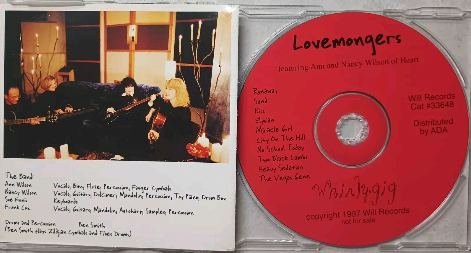 LOVEMONGERS Battle of Evermore [EP] WHIRLYGIG Promo Heart ANN NANCY