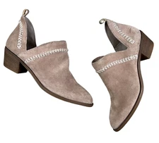 Sole Society Nikkie Suede Western Ankle Boots  Size 8  Dusty Rose Cowgirl Boho