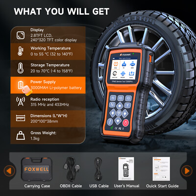 Foxwell T2000 PRO TPMS Programming Tool TPMS Relearn Reset OBD2