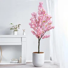Artificial Cherry Blossom Tree - 6Ft Realistic Potted Silk Pink Plant for Home I