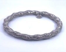 ECHT SILBER rhodiniert ***  Armband Spirale geschwgen glitzernd flexibel dehnbar
