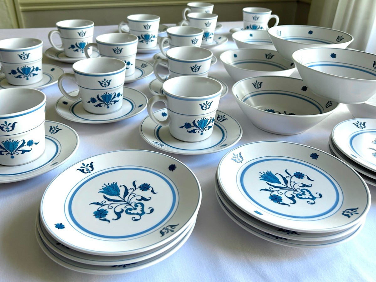 Noritake PROGRESSION China  レトロ柄皿 5枚セット RARE 1960s Vintage LOT Noritake Progression China Blue Haven 50