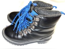 Boys Black Bootie Size 11 With Blue Lace. Unbranded
