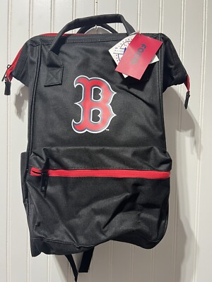 Boston Red Sox Black Collection Block Pop Backpack. Officially