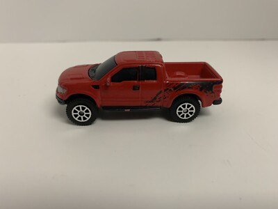 MAISTO RED FORD F-150 RAPTOR PICKUP TRUCK - 1/64 SCALE DIECAST CAR