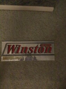 Winston Cigarette Advertising Placard, 8” L X 22.25” W