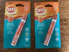 2-SC Johnson, OFF!, First Aid Antiseptic, Bite & Itch Relief, Touch Free, 12/24
