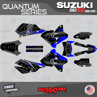 Graphics Kit for SUZUKI DRZ400SM (ALL YEARS) QUANTUM-Blue