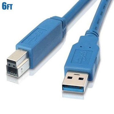 6FT USB 3.0 Type A Male to B Male High Speed Printer Scanner Cable Gold 28AWG