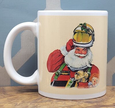 MSRF Design Studio Norman Rockwell Weihnachten Santa Tasse sehr guter Zustand    -