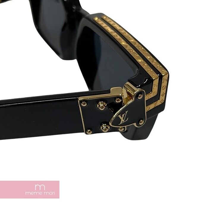 LOUIS VUITTON Millionaire Sunglasses Black Gold Z1165E Mens Ladies  Accessory JPN