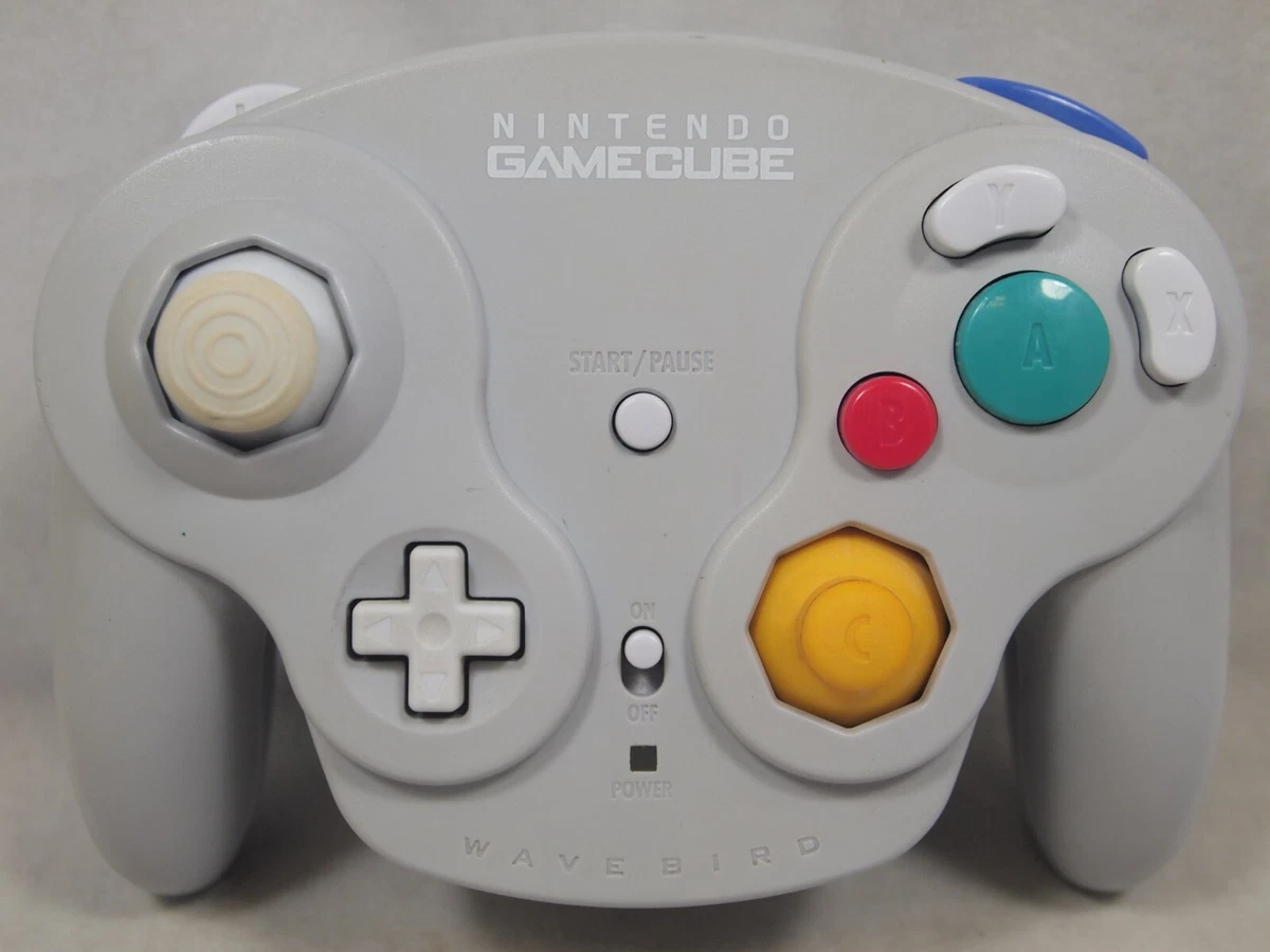 Gray Wavebird Wireless Controller and Receiver Dongle Nintendo