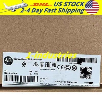 Brand New Allen Bradley 1769 L33ERK CompactLogix 2MB Dual Ethernet Controller