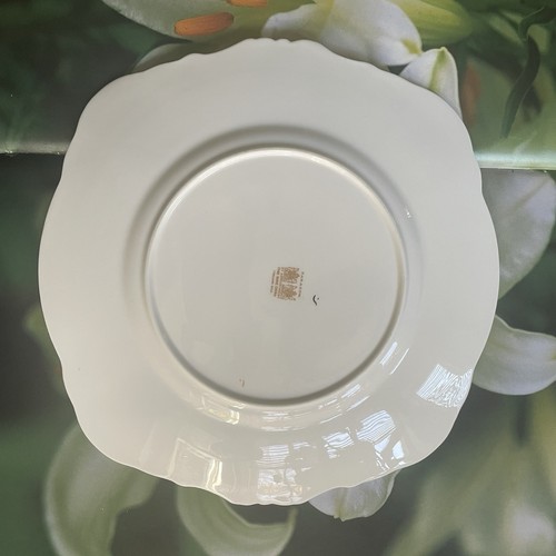 Paragon Handled Serve Cake Gold Trim Square Rose Floral Light Green 9.5” - Picture 6 of 9
