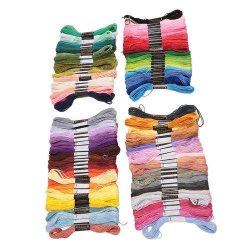100 Skeins Embroidery Thread Polyester 6 Strands Bright Rich Colors Embroi. - Picture 8 of 12