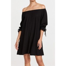 Ann Taylor LOFT Petite Black Off The Shoulder Mini Dress Size XS NWT $89