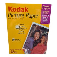 2X Kodak 50 Sheets Soft Gloss Picture-Photo Paper 8 1/2" x 11" New 100 Total