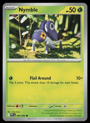 Nymble 009/094 Common Phantasmal Flames Pokemon Near Mint