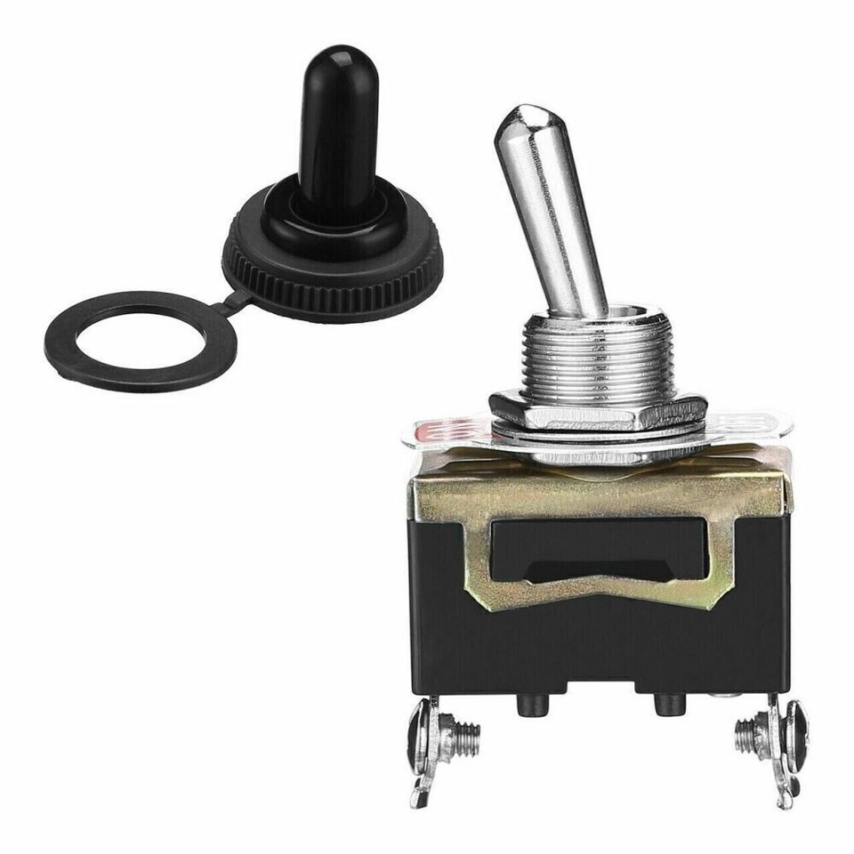 5x SPST Solid Metal ON/OFF Toggle Switch Single Pole For Marine ...