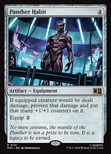 1x Panther Habit NM Eng MTG - Marvel Super Heroes Commander