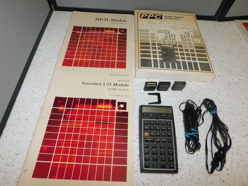 HP 41C Calculator (3) Modules ROM, X Memory & Quad ROM Manual, IL Module, 4/155