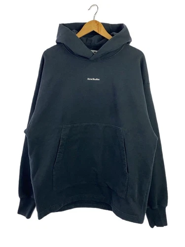 Felpa con cappuccio Acne Studios FRANKLIN H STAMP 21AW oversize nera FN MN SWEA000175 usata