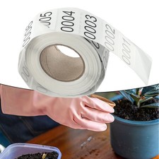 Plant Labels Number Stickers 1 Roll Consecutive Inventory For Labeling