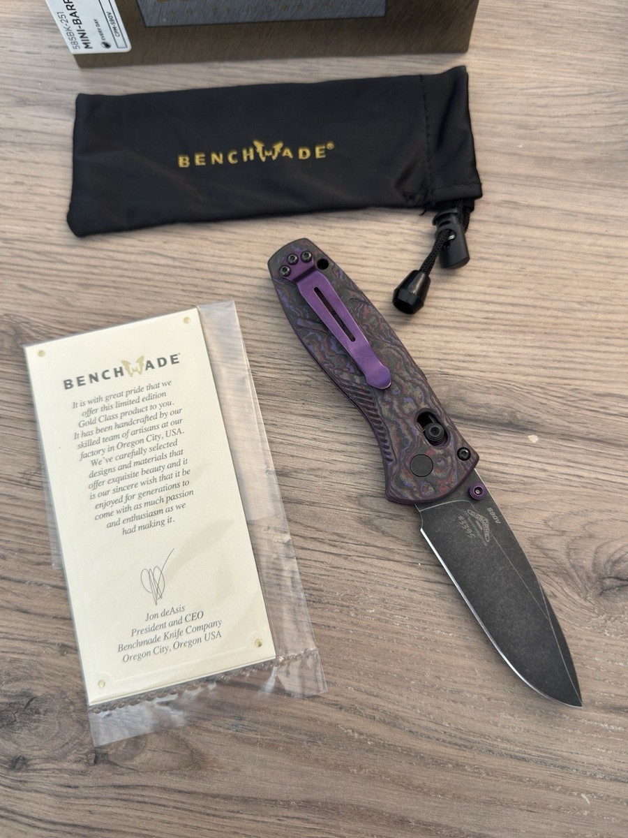 Benchmade Gold Class #3395 Mini-Barrage S90V Battlewash Limited