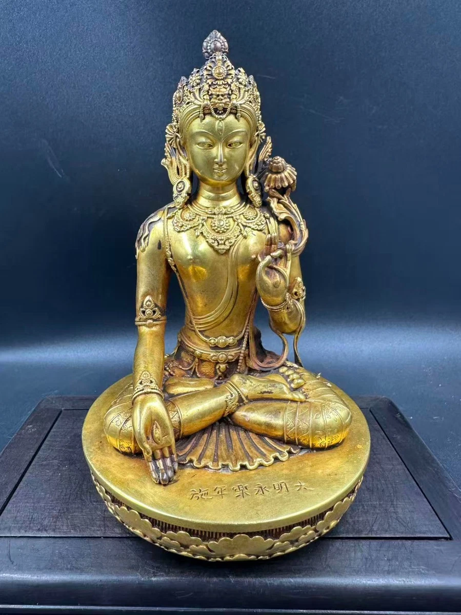 古佛像，時代物，在銘，古銅製 Yahoo!オークション -「仏像 明時代」の落札相場・落札価格