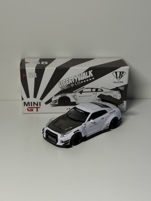 Mini Gt LB Works Nissan GT-R #68 White 1/64 Diecast Car | eBay