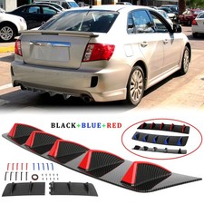 Carbon Rear Bumper Diffuser Shark Spoiler Splitter For Subaru Wrx Sti Impreza Carbon Rear Bumper Diffuser Shark Spoiler Splitter For Subaru Wrx Sti Impreza