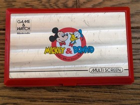 NINTENDO GAME & And Watch Mickey & Donald w/ Manual Booklet 1982 JAPAN Mouse