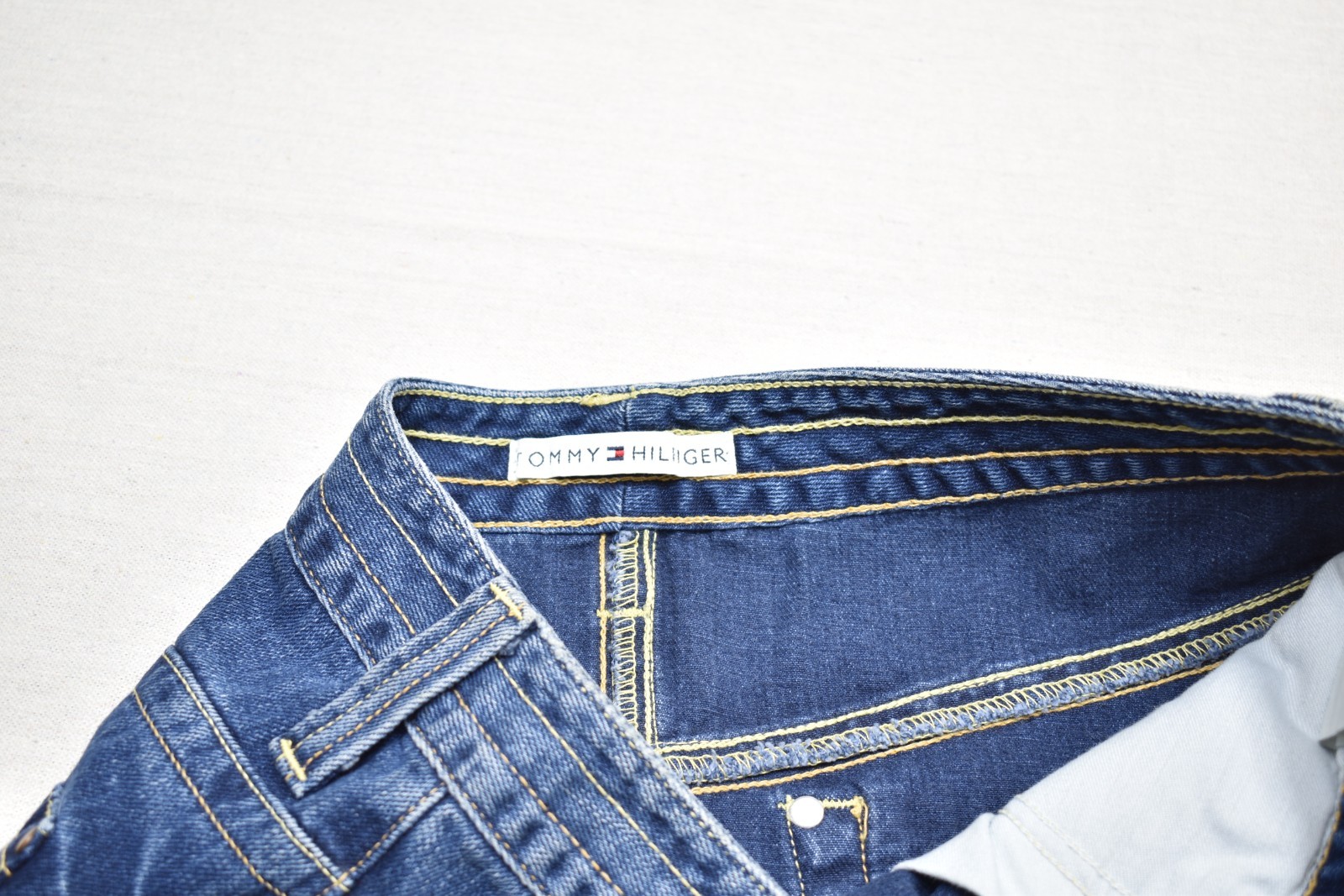 Tommy Hilfiger Women Size 6 Blue Denim Mini Skirt Premium Cotton Dark Wash NWT thumbnail 5