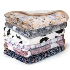 6 Pcs Absorbent Guinea Pig Blankets Washable Small Animal Fleece Bedding Cage...